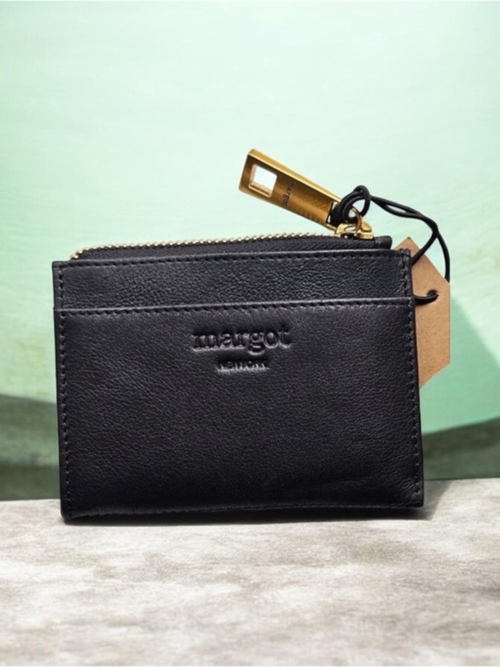 $60.Black Leather Emmy Card Holder